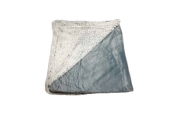 Sherpa takaró, 200x230 cm - ezüstös kék