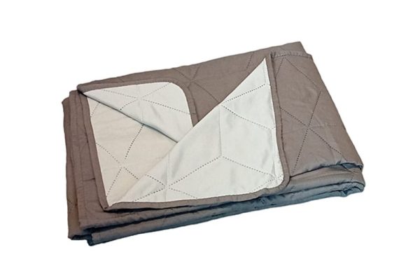 Ágytakaró, kétoldalas, geometrikus - 170x210 cm (barna-bézs)