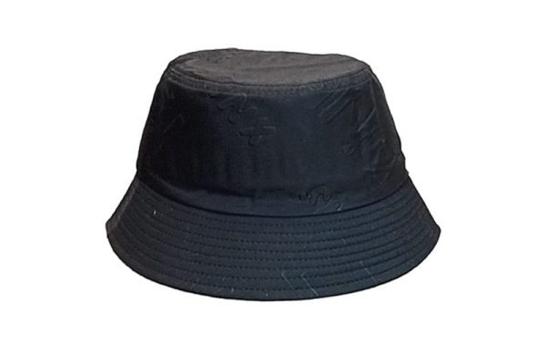 Bucket (vödör) sapka nyomott mintával, fekete - 58 cm