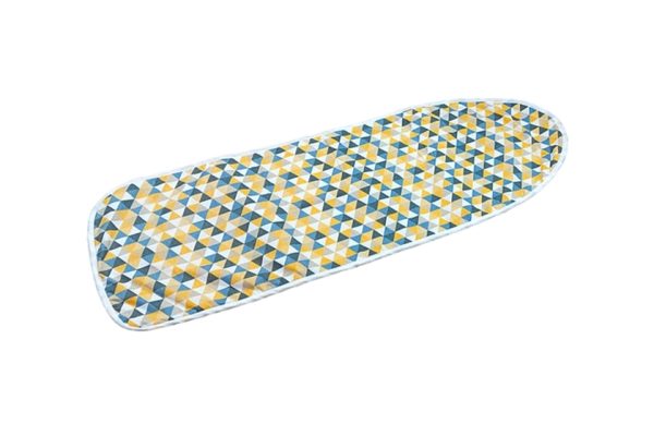 Vasalódeszka huzat, 40x115 cm, geometrikus (kék-sárga)
