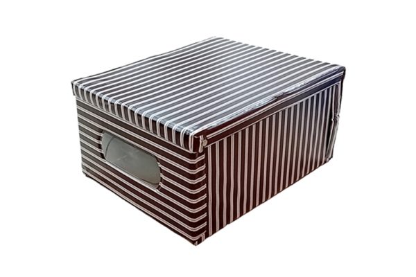 Gardrób doboz, nagy - 39x50x24 cm, barna (PVC borítású)