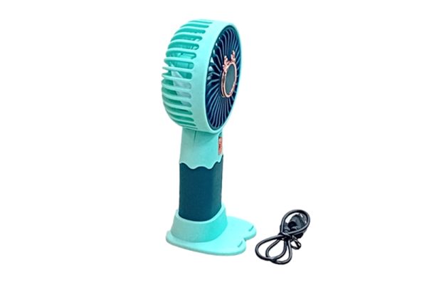 Mini kézi ventilátor, USB tölthető - zöld