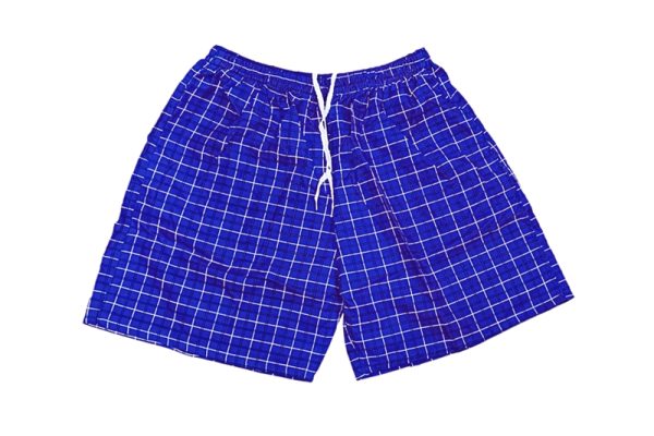 Férfi short, rövidnadrág - 4XL, kék, kockás